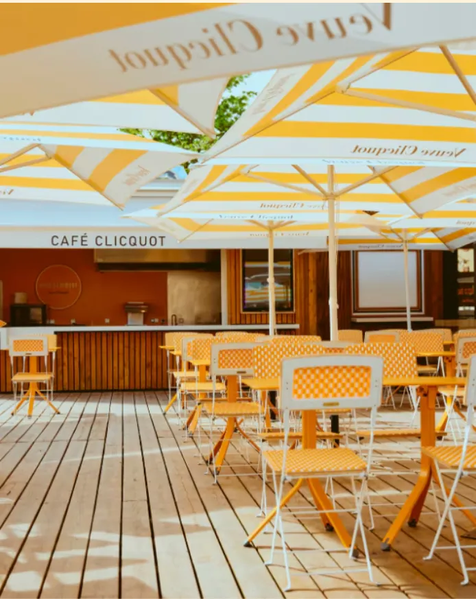 The Clicquot Café run by Maison Veuve Clicquot